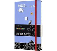 Moleskine Super Mario Edición Limitada, Cuaderno de Rayas con Gráficos y Detalles Temáticos del Videojuego de Super Mario, Tapa Dura, Tamaño Grande 13 x 21 cm, Azul Cielo, 240 Páginas
