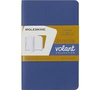 Diario Moleskine Volant de tapa blanda con bolsillo (8,9 x 14 cm), rayas, azul nomeolvides y amarillo mbar, 80 p ginas (juego de 2)