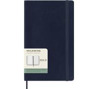 Moleskine Weekly Planner 2024-2025, Agenda Semanal 18 Meses 2025 con Espacio Para Notas, Con Tapa Blanda y Cierre Elástico, Formato Grande 13 x 21 cm, Color Azul Zafiro