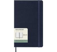 Moleskine Weekly Planner 2024-2025, Agenda Semanal 18 Meses 2025 con Espacio Para Notas, Con Tapa Dura y Cierre Elástico, Formato Grande 13 x 21 cm, Color Azul Zafiro