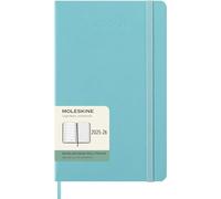 Moleskine Weekly Planner 2025-2026, Agenda Semanal 18 Meses Con Espacio para Notas, Tapa Dura y Cierre Elástico, Formato Grande 13 x 21 cm, Color Acuamarina