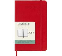 Moleskine Agenda Semanal 2025-2026 18 meses tapa dura cierre elástico Pocket 9x14 cm Rojo Escarlata
