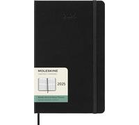Moleskine Weekly Planner, Vertical 12-Month 2025 Agenda, HardCover and Elastic C
