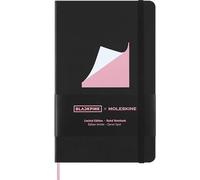 Moleskine x BLACKPINK Cuaderno a Rayas Album Square Two, Tapa Dura y Cierre Elástico, con Marcador PINK, Tamaño Large 13 x 21 cm