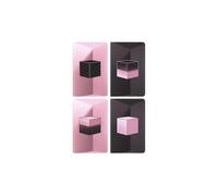 Moleskine x BLACKPINK Set de 4 Cuadernos Cahier Journal Album Square Two, Cuadernos con Páginas Blancas, Cubiertas Flexibles y 16 Hojas Desprendibles, Formato Pocket 9 x 14 cm