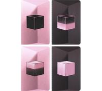 Moleskine x BLACKPINK Set de 4 Cuadernos Cahier Journal Album Square Two, Cuadernos con Páginas Blancas, Cubiertas Flexibles y 16 Hojas Desprendibles, Formato Pocket 9 x 14 cm