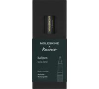Moleskine x Kaweco Bolígrafo Recargable de Plástico ABS para Escribir y Tomar Notas, Recarga de 1.0 mm con Tinta Azul Incluida, Verde