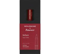 Moleskine x Kaweco Bolígrafo Recargable de Plástico ABS para Escribir y Tomar Notas, Recarga de 1.0 mm con Tinta Azul Incluida, Rojo