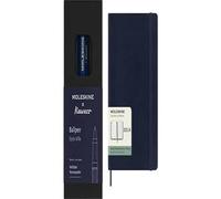 Moleskine x Kaweco Bolígrafo Recargable de Plástico ABS, Recarga de 1.0 mm con Tinta Azul Incluida, Azul + Agenda Académica 2023-2024, 18 Meses, Semanal, Tapa Suave, Grande 13x21cm, Azul Zafiro