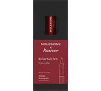 Moleskine x Kaweco Bolígrafo Rollerball Recargable de Plástico ABS para Escribir y Tomar Notas, Recambio de 0,7 mm con Tinta Negra Incluida, Rojo