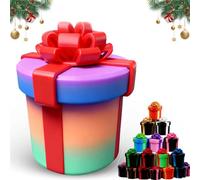 Molesta Caja de Regalo con Tornillos encajados, Broma con Cajas de Regalo difíciles de Abrir, Divertido Regalo de Broma para Navidad, Regalos de Broma Reutilizables Impresos en 3D (D)