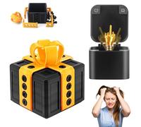 Molesta con Dedo Medio, Pop-up de 8 cm. Regalos molestos. Impresión 3D. Caja de Regalo Molesta. Regalo Sorpresa. Novedad. Caja de Regalo Molesta con Tornillo para Navidad