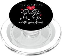 Molestando el uno al Otro Desde 2014 Aniversario de Bodas de Parejas PopSockets PopGrip para MagSafe