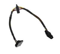 Molex de 18 Pulgadas 4 Pines en ángulo Derecho 3 x SATA Power 15-Pin Cable división 90 Grados con Manga Negra Compatible with ATX 12 / 5V & HDD SSD(Molex to 2XSATA)