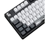 MOLGRIA Ink Lotus - Juego de 140 Teclas Personalizadas para Teclado de Juegos, Teclas PBT OEM de sublimación de Tinte de Perfil para Teclado Frech ANSI/ISO