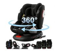 MoLi Giratorio 360° Silla Coche, Altura e Inclinación Ajustables Silla Coche Bebe, Anticolisión Sillita Bebe Coches, Fácil de Limpiar Sillita Bebes Coches (Black without Foot Rest Frame)