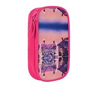 MOLIAE The Old Hollywood - Estuche para lápices de alta capacidad con estampado de Hollywood, estuche organizador para hombres y mujeres, Pink, Talla única, moda