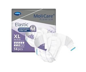 MoliCare Calzoncillo elástico premium: para incontinencia severa para mujeres y hombres; 8 gotas, talla XL, (140-175 cm de circunferencia de cadera), 4 x 14 unidades