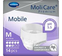 MoliCare Calzoncillos desechables móviles de alta calidad: uso discreto para mujeres y hombres con incontinencia; 8 gotas, talla M, paquete de 14