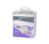 MoliCare Calzoncillos desechables móviles de alta calidad: uso discreto para mujeres y hombres con incontinencia; 8 gotas, talla S, paquete de 56, color blanco
