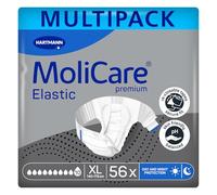 MoliCare Desechable unisex elástico de alta calidad: uso discreto para mujeres y hombres con incontinencia; 10 gotas, talla XL, 4 paquetes de 14 (56 piezas)
