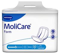 Molicare Forma de 6 gotas, para incontinencia media: alta seguridad, protección extra contra fugas y discreción para mujeres y hombres, para usar con Molicare Premium Fixpants, 4 x 32 unidades