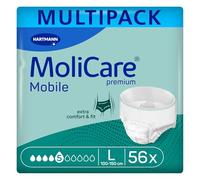 Molicare Mobile 5 Gotas Talla L, Ropa Interior Absorbente para Mujeres y Hombres con Incontinencia Moderada, Protección Contra Fugas, Respetuosa la Piel, Mejor Ajuste Corporal, 56 uds