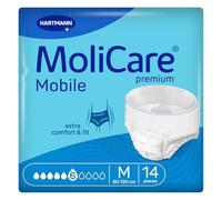 Molicare Mobile 6 Gotas Talla M, Ropa Interior Absorbente para Mujeres y Hombres con Incontinencia Moderada, Protección Contra Fugas, Respetuosa la Piel, Mejor Ajuste Corporal, 14 uds