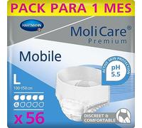 MoliCare Mobile: Pañales para Adultos con Incontinencia, Ropa Interior Absorbente para Hombres y Mujeres, talla L, 14 unidades - Pack de 4