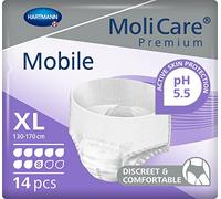 MoliCare Mobile: Pañales para Adultos con Incontinencia Severa, Ropa Interior Absorbente para Hombres y Mujeres, 8 gotas, talla XL, 14 unidades