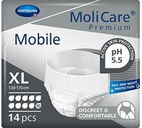 MoliCare Mobile: Pañales para Adultos con Incontinencia Severa, Ropa Interior Absorbente para Hombres y Mujeres, 10 gotas, talla XL, 14 unidades
