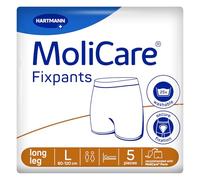 MoliCare P Fixp long L - Beutel(5) - B07RFNK4Y5 | Packung (5 Stück) | 5 pares, fijación segura para MoliCare Premium Form, lavar hasta 50 veces, apto para secadora, suave y agradable al tacto