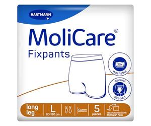 MoliCare P Fixp long L - Beutel(5) - B07RFNK4Y5 | Packung (5 Stück) | 5 pares, fijación segura para MoliCare Premium Form, lavar hasta 50 veces, apto para secadora, suave y agradable al tacto