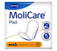 MoliCare Pad 4 gotas extra largas para adultos para incontinencia para mujeres y hombres con incontinencia moderada, neutralizador de olores, antifugas, protección avanzada de la piel, 30 unidades