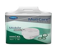 MoliCare Pantalones desechables móviles de primera calidad: uso discreto para la incontinencia para mujeres y hombres, 5 gotas, talla XL (130-170 cm de cadera), 14 unidades