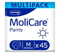 MoliCare Pants Day - Pantalones de incontinencia para incontinencia media durante el día para mujeres y hombres, fiables y discretos, talla M (80-120 cm de circunferencia de cadera), 45 unidades