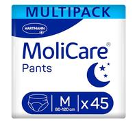 MoliCare® Pants Night - Pantalones de incontinencia para incontinencia media por la noche para hombres y mujeres, fiables y discretos, talla M (80-120 cm de circunferencia de cadera), 45 unidades