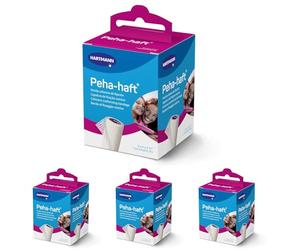 Molicare Peha-haft, Venda Elástica Autoadhesiva y Cohesiva, para la Sujeción de Compresas y Gasas Estériles, Estabilizan Músculos y Articulaciones, Permeable y Transpirable, Color Blanca (6cm x 4m)