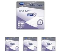 MoliCare Premium BedMat: Empapador para Proteger Camas, Sillones y Sofás, Desechables, para Pacientes Incontinentes, 60x90cm, 30 Unidades (Paquete de 4)
