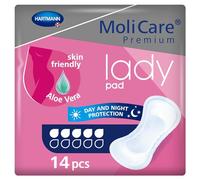 MoliCare Premium Compresas para la incontinencia Mujer, Multicolor, 5 Gotas, Un Paco de 14 Compresas