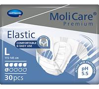 MoliCare Premium Elastic Unisex Desechable Slip: Uso discreto para mujeres y hombres con incontinencia; 6 gotas, talla L, 30 piezas