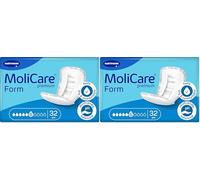 MoliCare Premium Form 6 Tropfen Inkontinenzeinlagen, 32 pzas Depósitos (Paquete de 2)