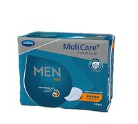 MoliCare Premium Men PAD, almohadillas para incontinencia para hombres con debilidad de vejiga, ajuste en forma de V, 5 gotas, paquete de 14