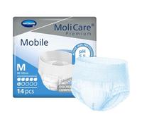 MoliCare Mobile, Pañales para Adultos con Incontinencia, Ropa Interior Absorbente para Hombres y Mujeres, 6 gotas, Talla M, 14 unidades