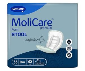 MoliCare® Taburete Premium Form - Almohadillas unisex grandes para incontinencia fecal | Ajuste discreto y cómodo, fiable y absorbente | Paquete de 32