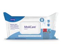 MoliCare Toallitas hidratantes para la piel: limpieza de la piel con pH neutro que está expuesta a riesgos de daños en la piel, como piel seca, piel envejecida o incontinencia, 50 unidades
