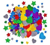 MOLIMOLI 300 Pegatinas Goma Brillante para Niños Eva con Pegatinas de Estrellas Doradas y Decoradas con Lentejuelas y Artesanías Creativas