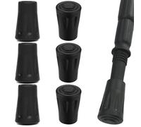 MOLIMOLI 6 Piezas de Parachoques Goma para Bastones Marcha Nórdica, Pies TPR Antideslizantes 11mm con Placa Metal Senderismo Leki, Repuestos Protección en Asfalto y Piedra