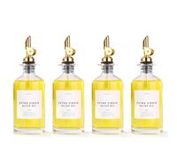 Molimoli Aceitera dispensador de Aceite y Vinagre para Cocina, Vertedor Automático, Botellas de Cristal Finas para Cocina | Set de 4 - Oro