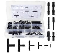MOLIMOLI Conector en T para microgoteo Gardena, Juego de Conectores de Manguera de 12 tamaños, Conector en T para Sistema de riego Gardena, Conector de Manguera, Kit de conexión de riego
